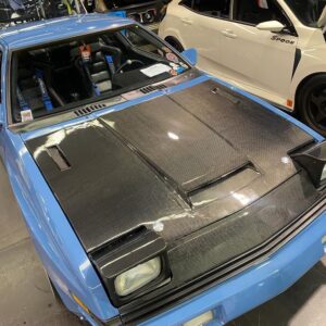 83-89 A180 MITSUBISHI STARION '83 STYLE CARBON FIBER HOOD (w/BARE BOTTOM FRAME)
